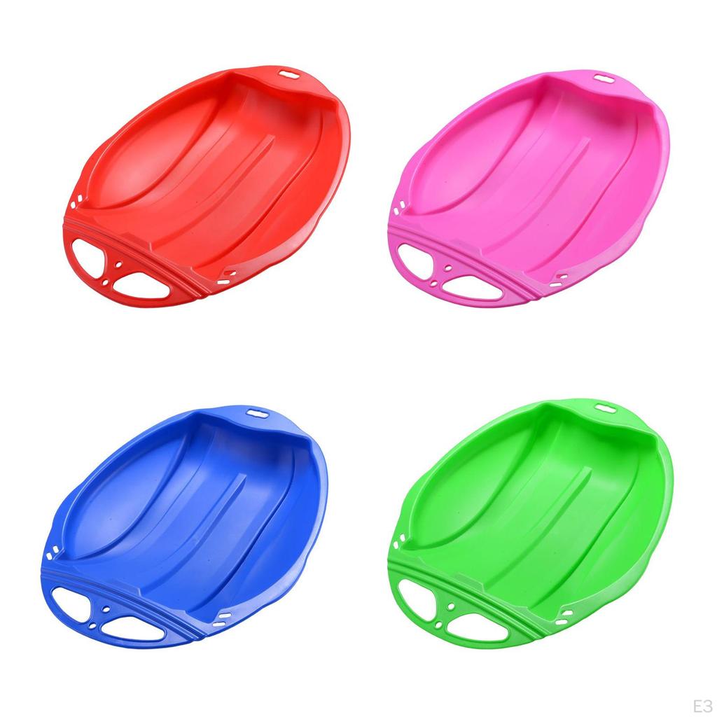 Kids Snow Sled Sledge Ski Board Downhill Toboggan Luge Grass Sand Sliding Sleigh for Girls