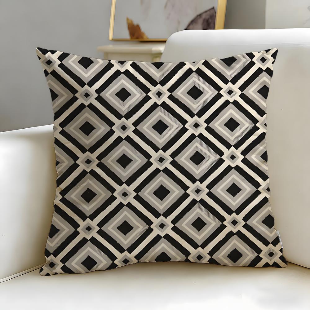 Cute Cartoon Texture Cushion Cover Soft  EasyWash Pillow Case  Versatile for Couch Bed Travel and Office