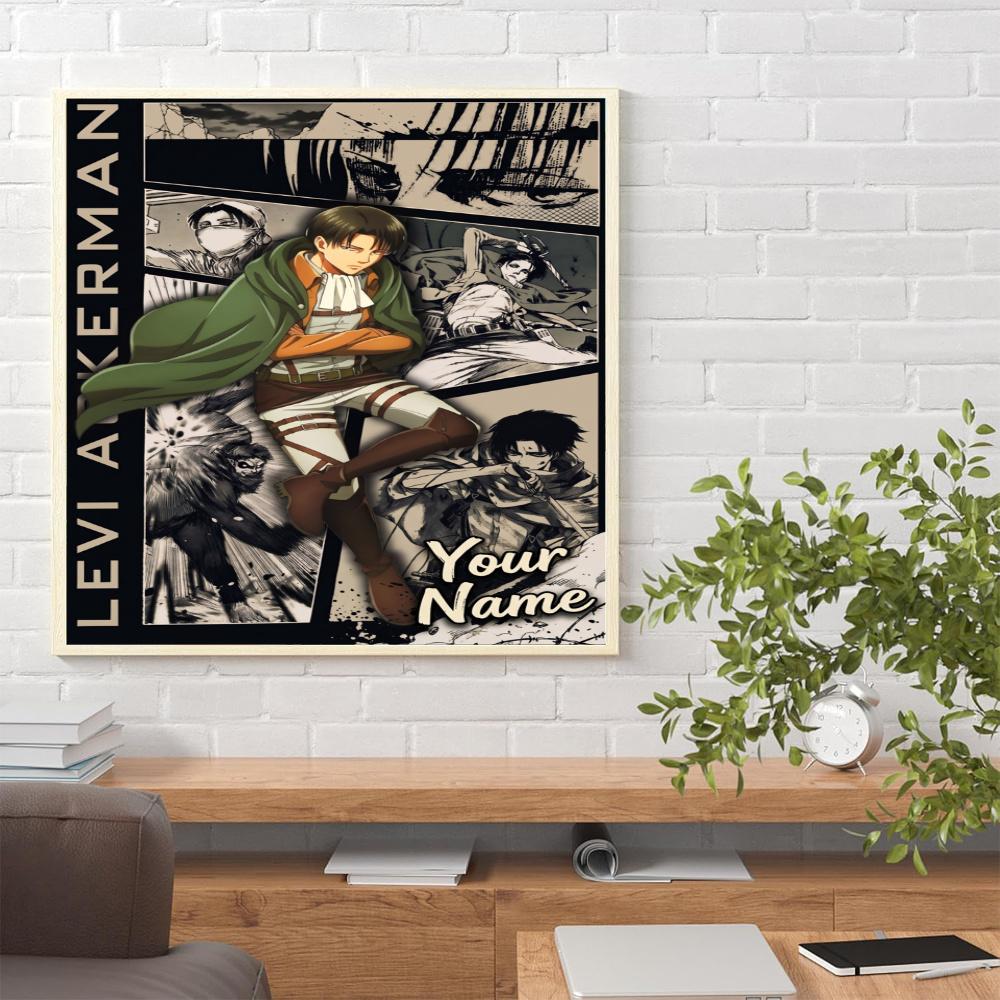 Attack Titan Personalized Text Diamond Painting Round Diamond Mosaic Rhinestones Diamond Embroidery Craft Kit Wall Decor Without Frame