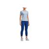 Under Armour Rush Solid Back Mesh Crew Neck Short Sleeve T-Shirt Women Tops Harbor-Blue 1379043-465