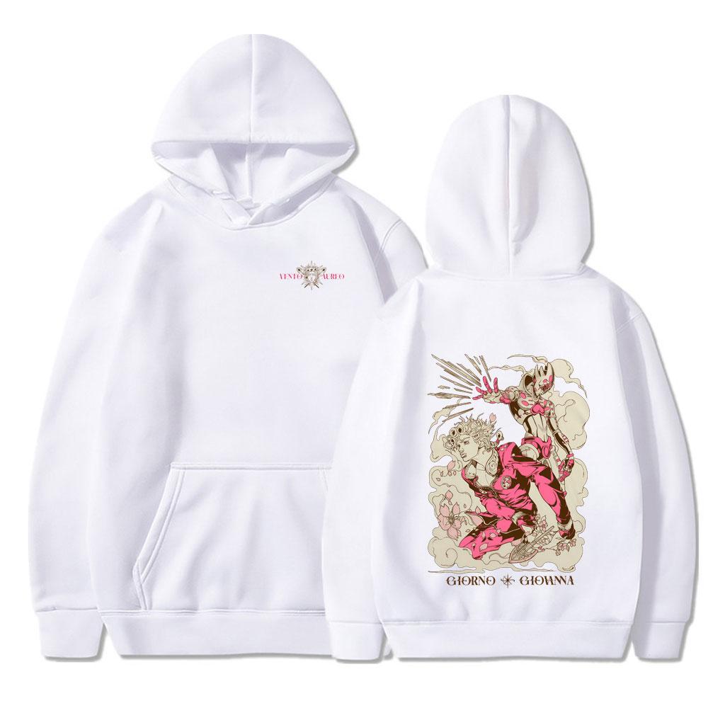 Anime Jojo Bizarre Adventure Hoodies Higashikata Josuke Manga Graphic Sweatshirts Men Women Casual Long Sleeves Fleece Clothing