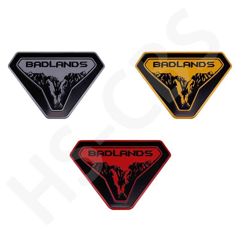 3D Aluminium Badlands Autoaufkleber Heckklappenaufkleber Abzeichen Emblem Autokarosserie Dekorativer Aufkleber Außenzubehör