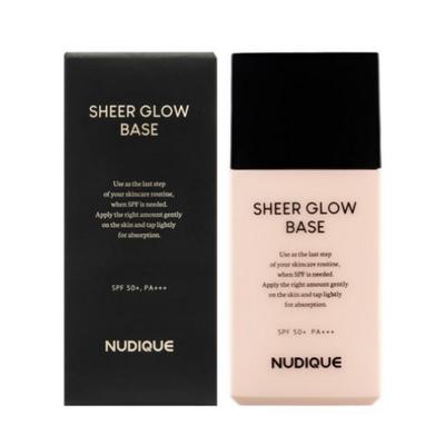 NUDEEQ Moisture Glow Makeup Primer Sheer Glow Base SPF50+ PA+++ — Dewy Radiance Sun Base, Tone‑up Hydrating Cream — 35 Ml