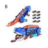 (B) Dinosaur Car Carrier Truck, Transport Dinosaur Truck with Foldable Sliding