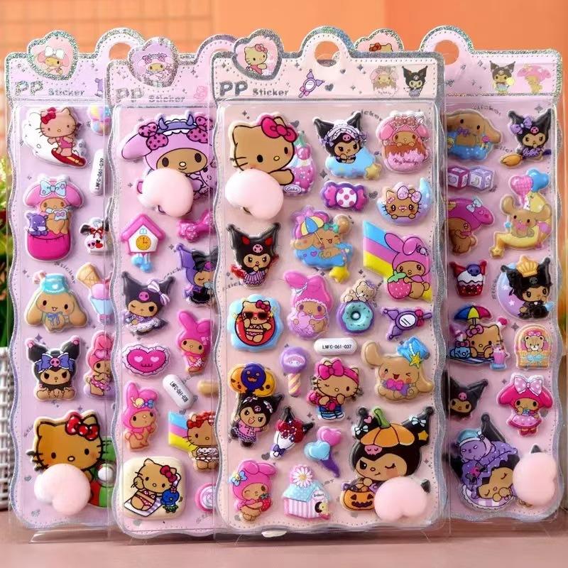 1 Piece Kawaii Sanrio Hello Kitty Soft Butt 3D Sticker Diy Laptop Scrapbook Phone Case Decoration Sticker Stress Relieving Gift