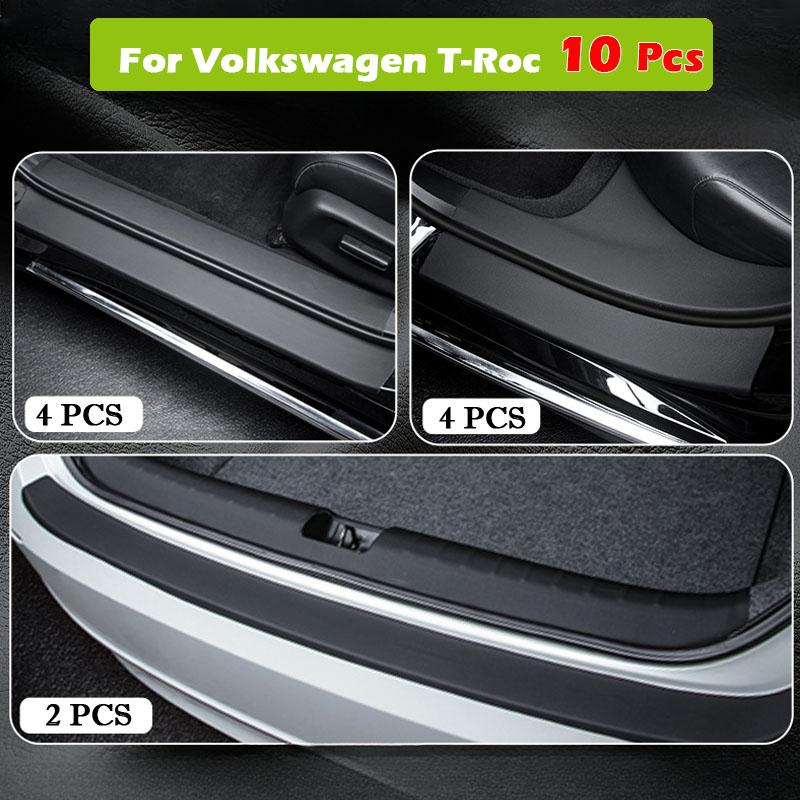 For Volkswagen T-Roc 2018-2025 Car Threshold Strip Protector Sticker Door Trunk Scratch Resistant Trampling Pad Decor Accessorie