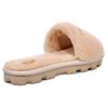 UGG Soft And Comfortable Rubber Sole Non-Slip Antibacterial Slide Sandals Women Footwear Natural 1100892-NAT
