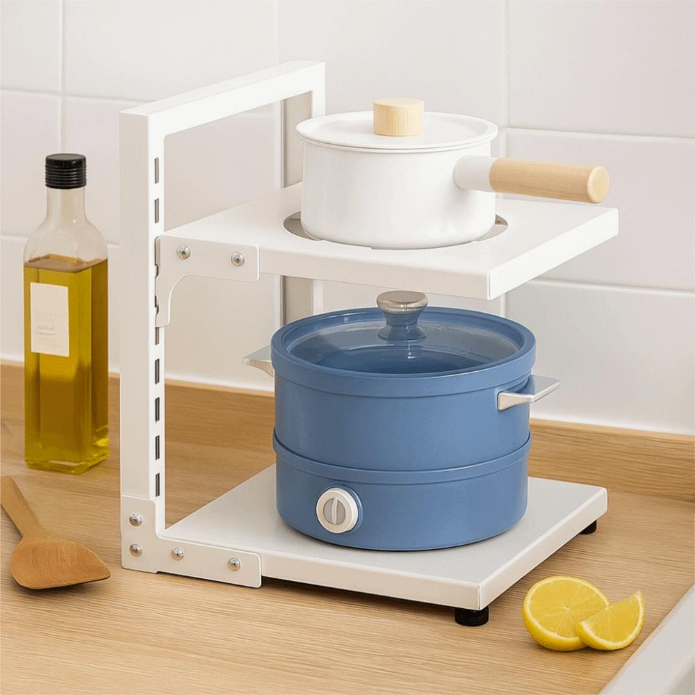 Free Layering Multi-layer Storage Racks Adjustable Pot Storage Rack Sink Storage Organizer  Kitchen