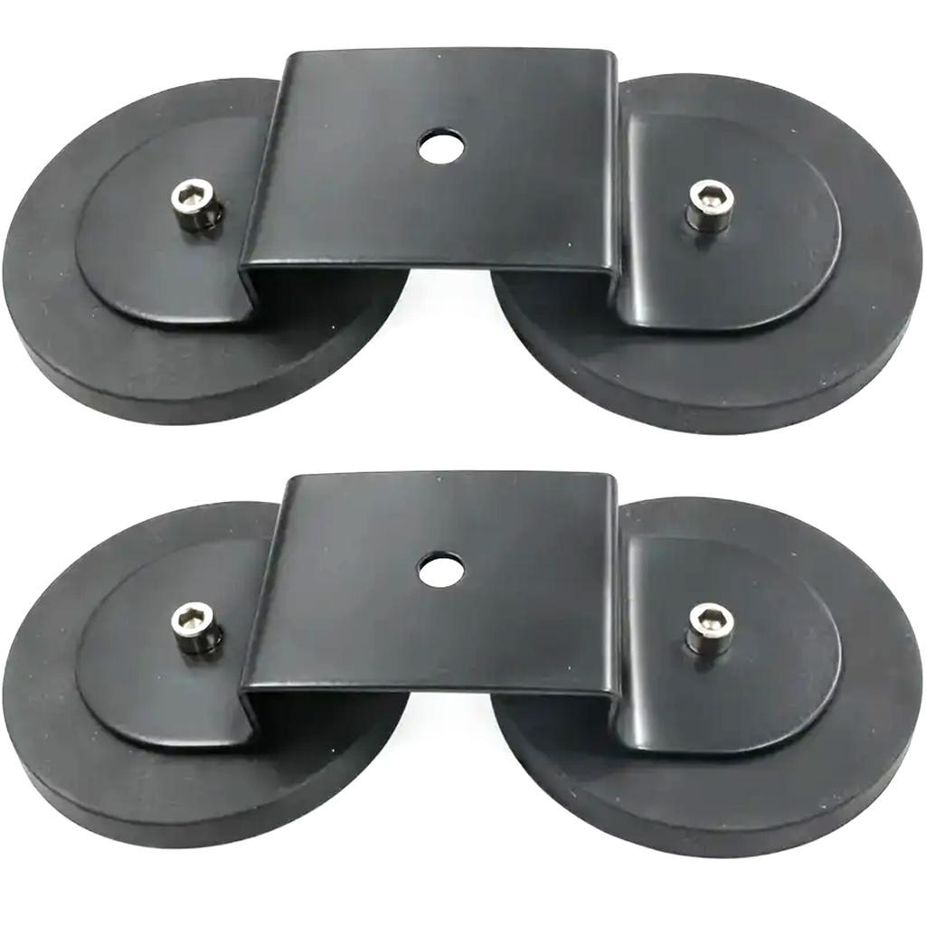 2PCS Magnetic Base Light Bar Mounts Universal Fit Strong Sucker Holder W/Rubber Boot for LED Pod Work Lights Auxiliary Driving L