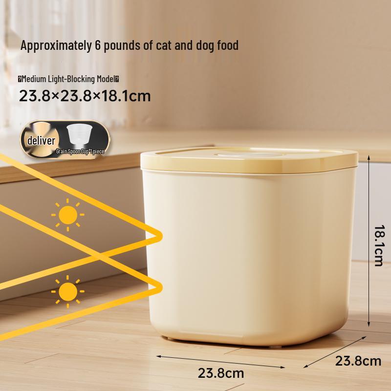 Sealed Moisture-Proof Pet Food Storage Bin - Large Capacity Vacuum Container for Cat & Dog Supplies