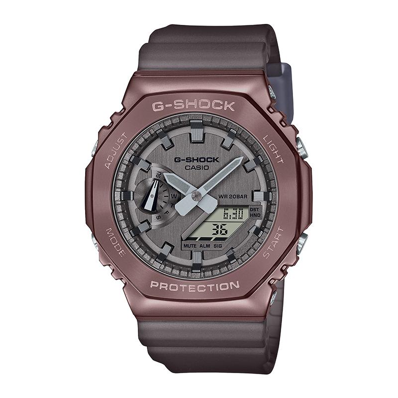 CASIO Customized watch modified series Farmer Iron Tree Electronic movement Rubber strap Unisex model Gunmetal dial GM-2100MF-5