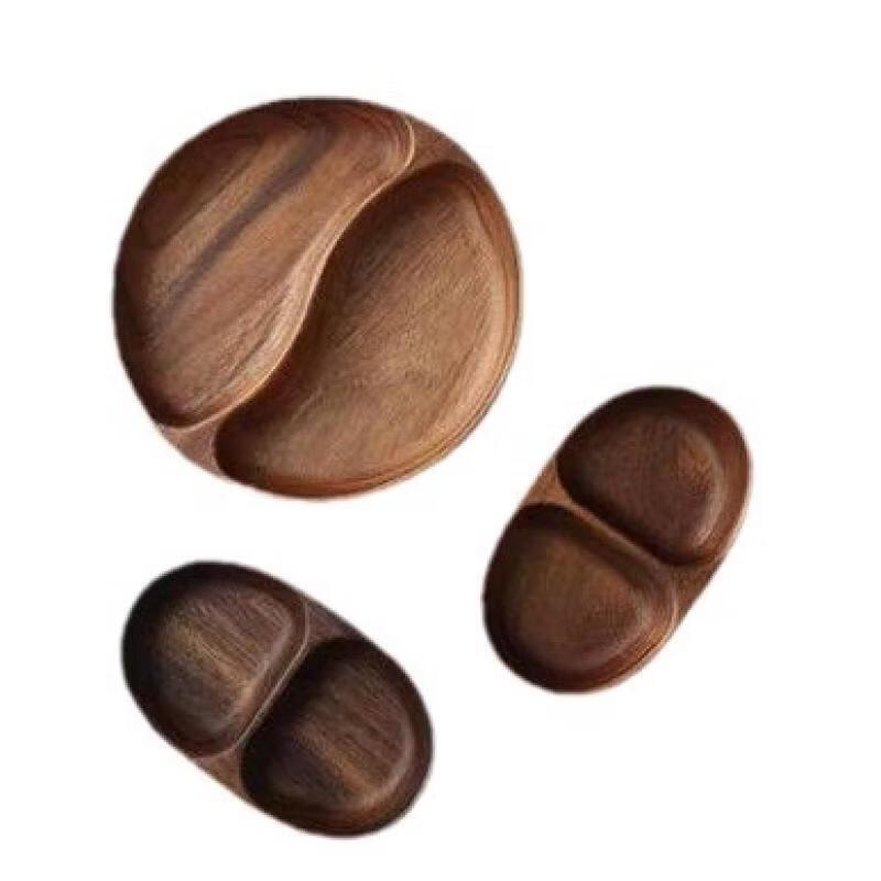 Acacia Wood Divided Fruit & Snack Plate