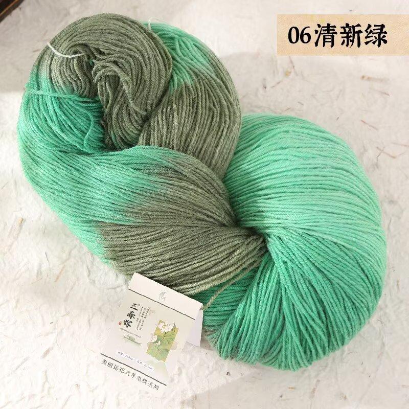 Sanchunhui Fancy Segment Dyed Wool Thread High Quality Wool Twisted Yarn Hand Woven Yarn Cotton Thread