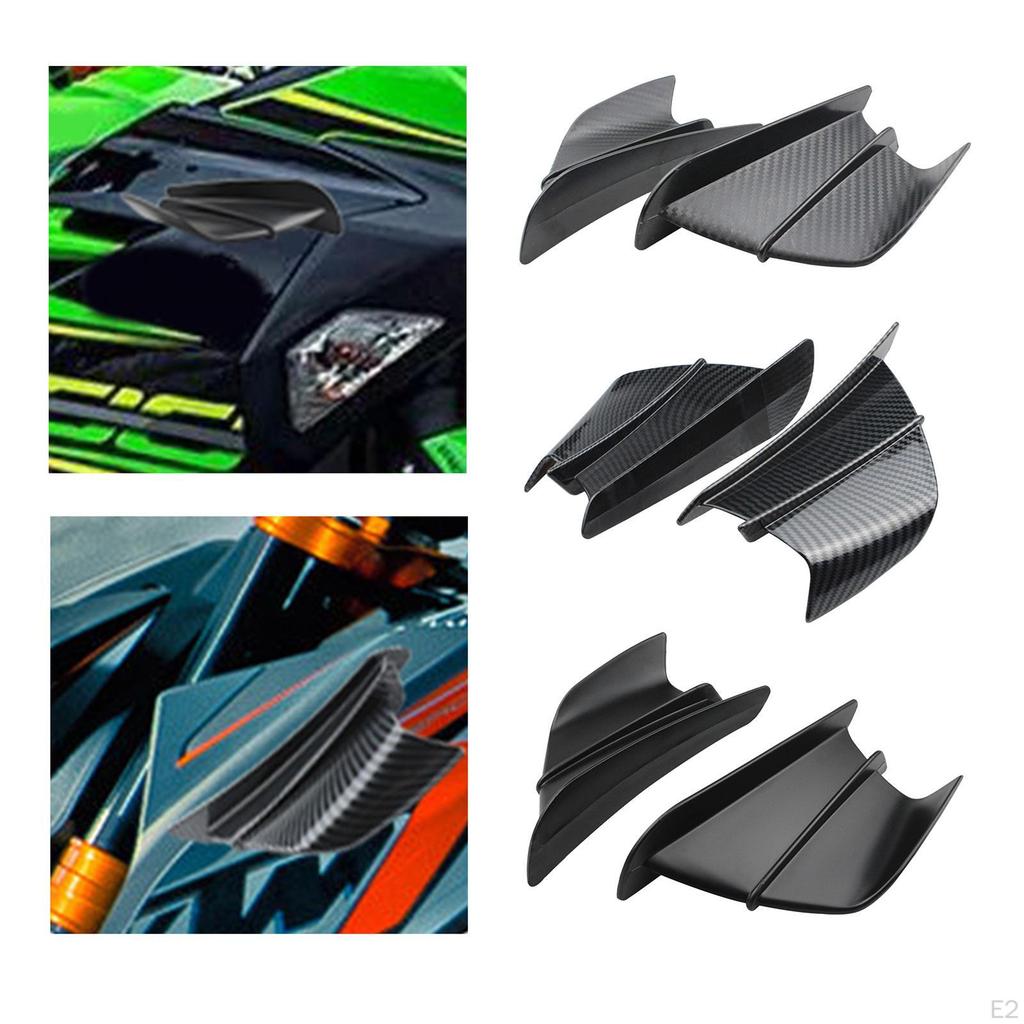 1 Pair Motorbikes Universal Motorcycle Winglets Aerodynamic Wing Air Deflector Accessories Supplies