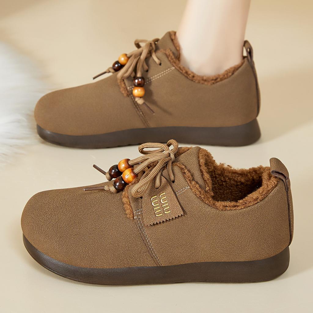 Women's Cotton Shoes Winter New Style Versatile Plush Thick Snow Boots Fashion Casual Cotton Shoe