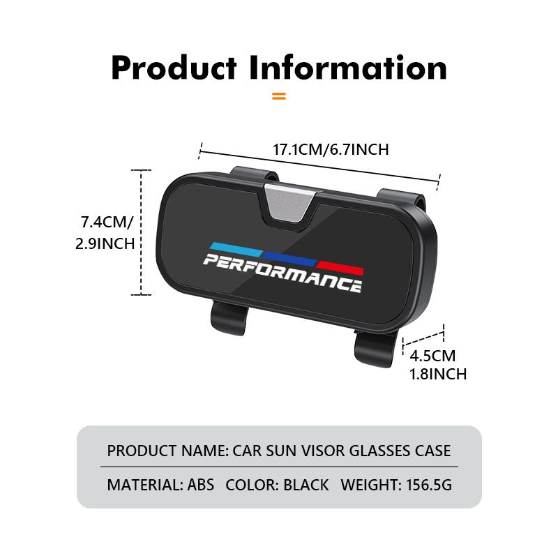 Car Sunglasses Holder Eyeglass Case Sun Visor Storage Organizer For BMW Performance M2 M3 M4 X1 X3 X4 X5 E87 X7 E91 G20