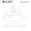 FLEOR Alnico5 Guitar Humbucker Pickup, 4-Wire Neck and Bridge Pickup Set, Chrome Fit, LP Style, Guitar Pickup Parts