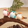 Simulation Bird Feathered Foam Bird Ornament Artificial Sparrow Statue Fake Bird with Clip for DIY Decoration Children Toy