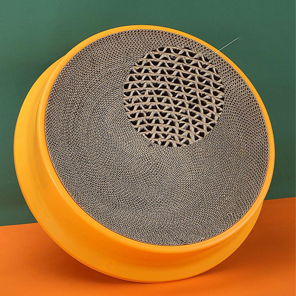 Cat Scratcher Bed with Replaceable Scratching Board Large Round Shape Scratch Resistant   Multifunction Cat Scratcher