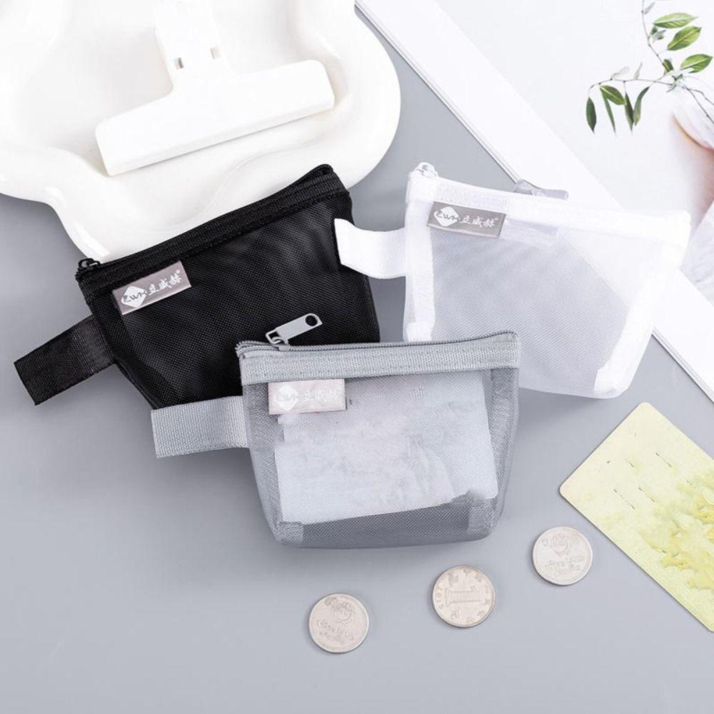 

Легкая сумка для хранения квадратной сетки, сумка для ключей большой емкости, портативная косметичка