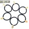 Koreanisches nahtloses schwarzes dickes Haargummi - Hochelastisches spurloses Band