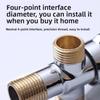 Copper Thickened Three-way Angle Valve Switch One In Two Out Dual Outlet Multifunctional Triangle 4-point Brass