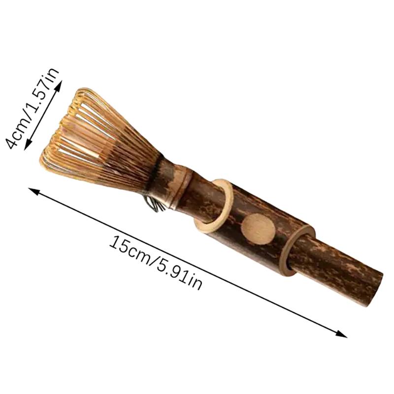 Matcha Whisk With Long Handle Matcha Powder Brush Tool Matcha Ceremony Accessory Japanese Style Handcurled Bamboo Tea Whisk