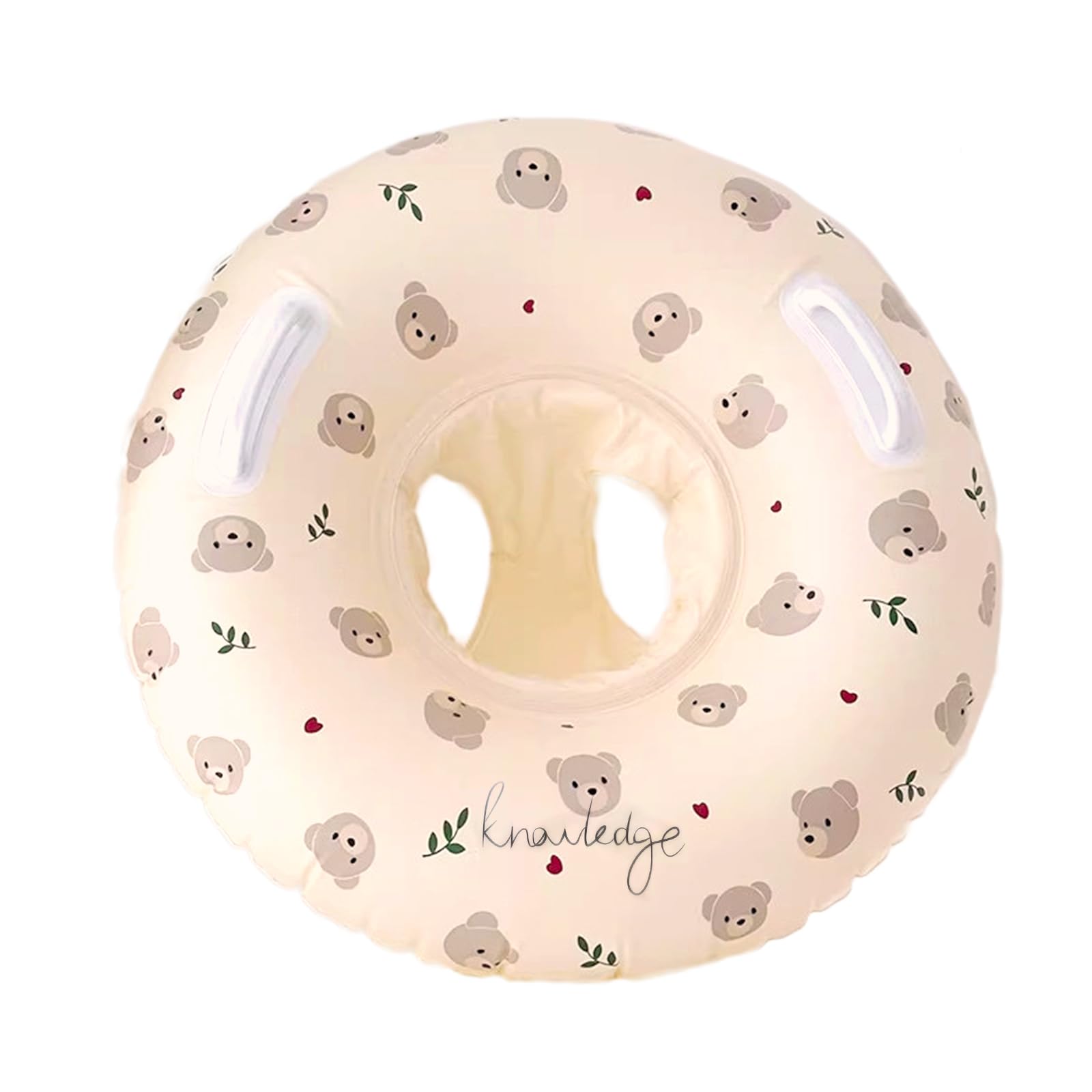 

MILASIC Плавательный круг «Медведь и Кролик» с карманами для ног для и Натуральный и Классический Бежевый Простой Тип с карманами для ног и Уличный Милый и Веселый