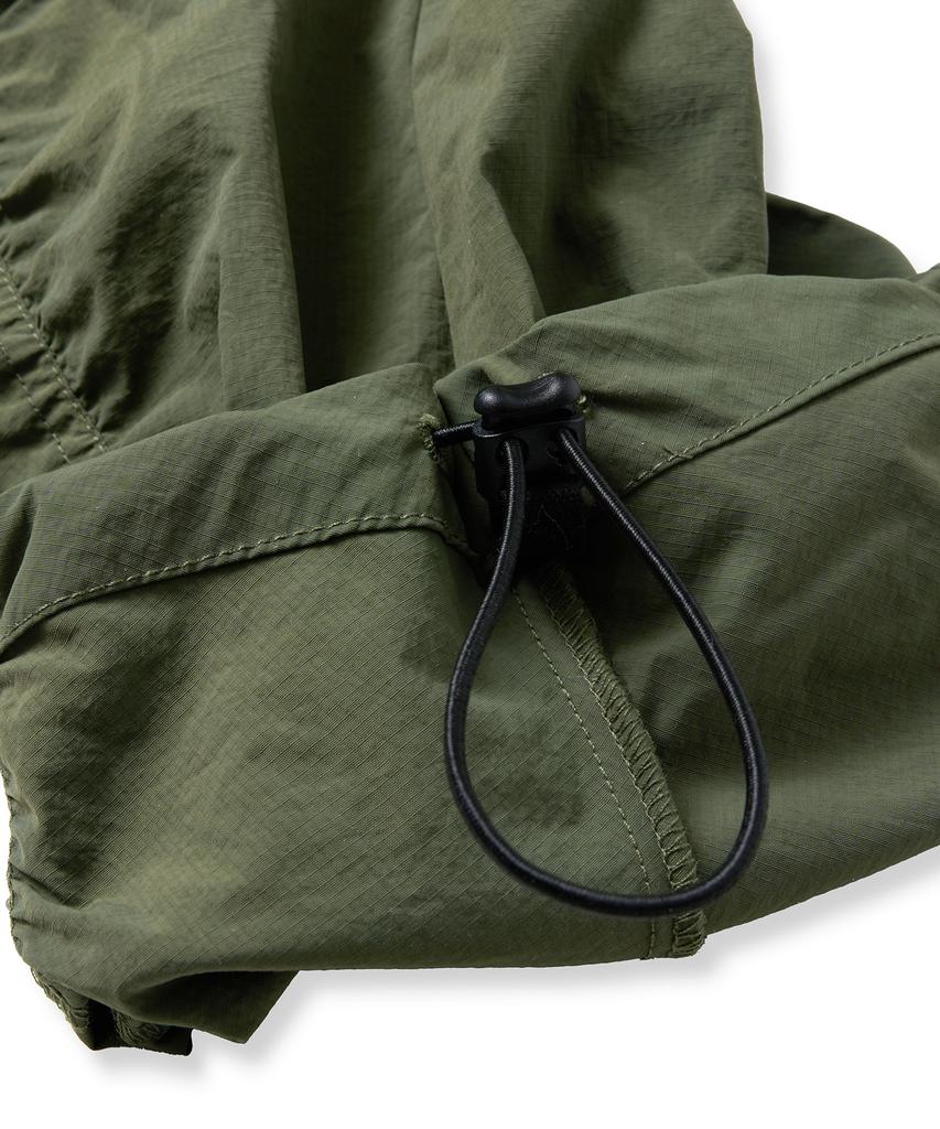 BROWNBREATH Tag Nylon Shirring Pants - Khaki