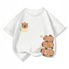 Sommer Neuer Trend Capybara Druck Niedliches Kinder Kurzarm T-Shirt Niedlich Bequem Vielseitig Jungen und Mädchen T-Shirt