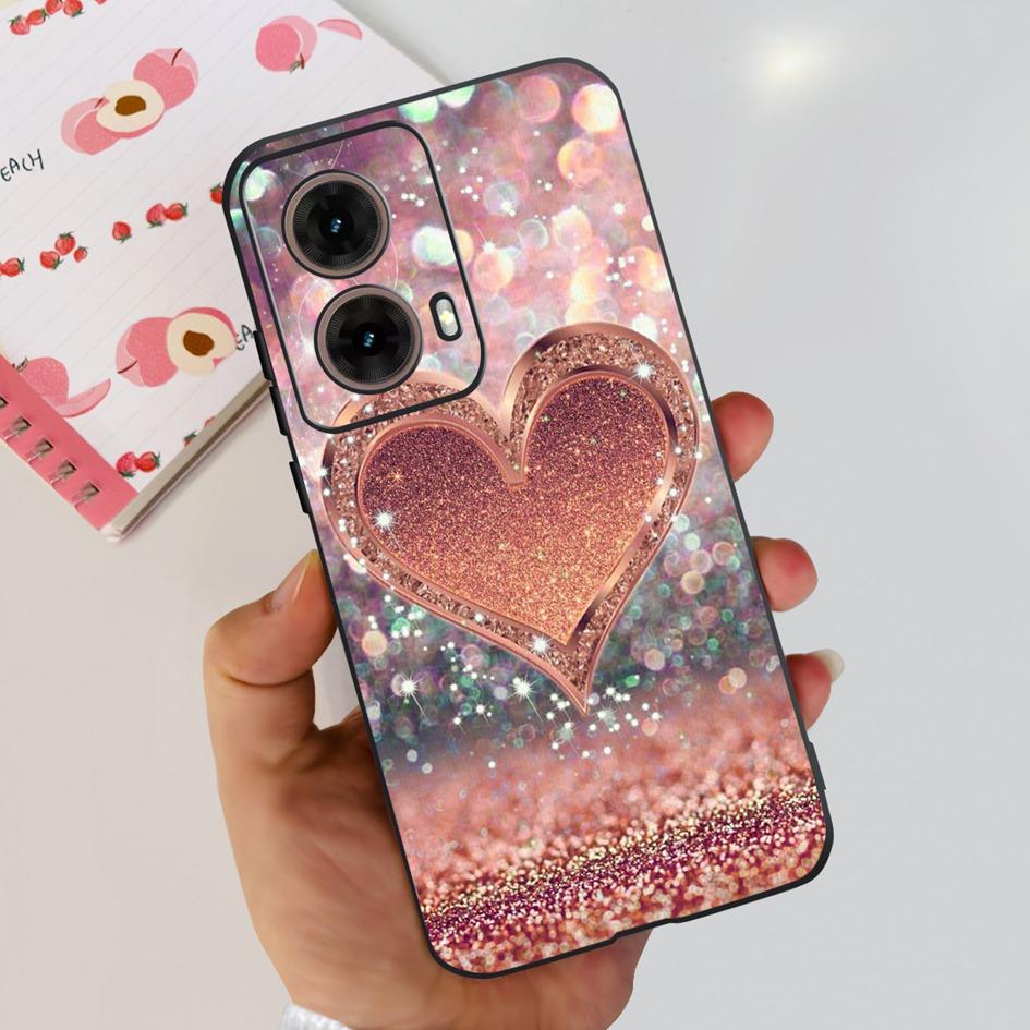 For Motorola Moto G85 Case MotoG85 5G 2024 Fashion Flower Soft Silicone Phone Cover For Motorola G85 MOTO G 85 Protective Fundas