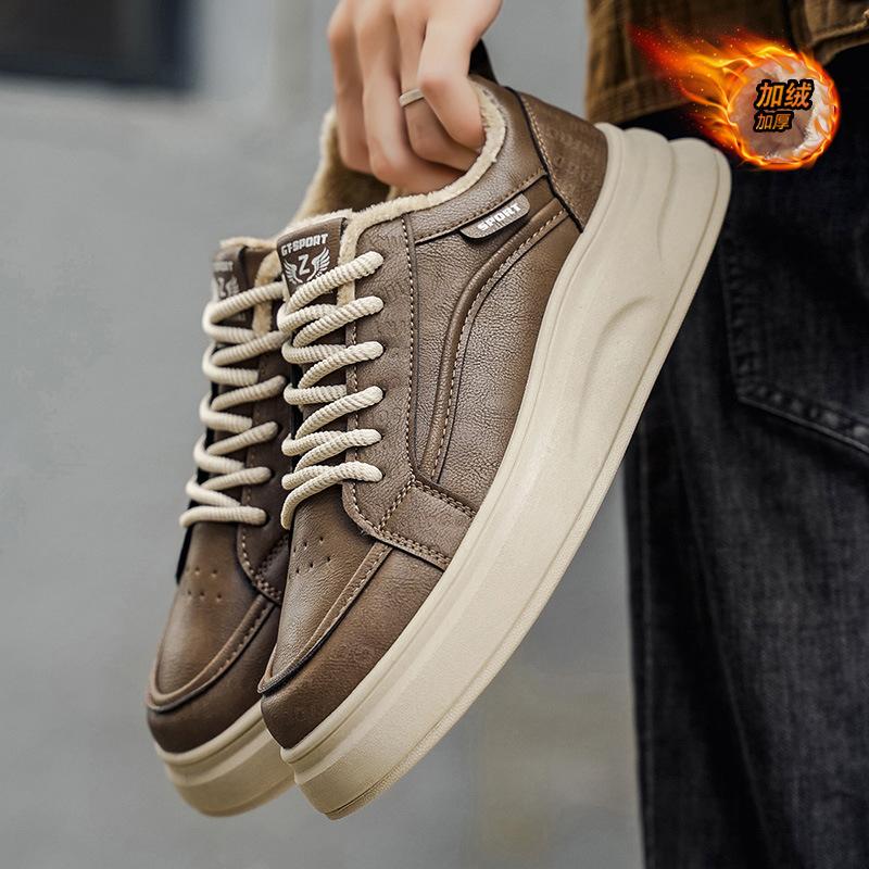 Schuhe Winter Neu Fleece Verdickt Warm Baumwollschuhe Pendler Retro Sport Lässig Board Schuhe