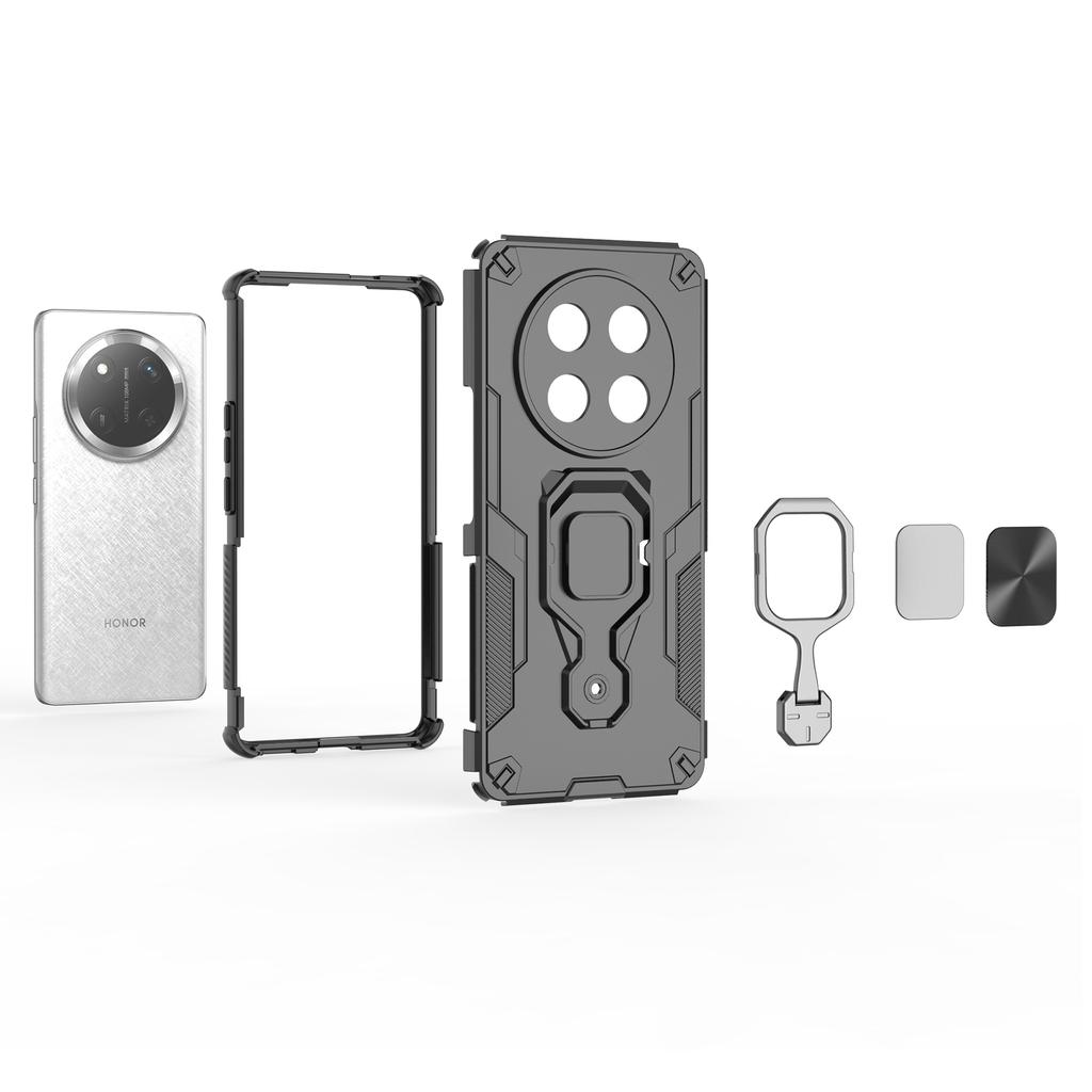 For Honor Magic7 Lite 5G/X9c 5G/X60 Pro 5G Case Rotatable Ring Kickstand PC + TPU Shockproof Phone Cover