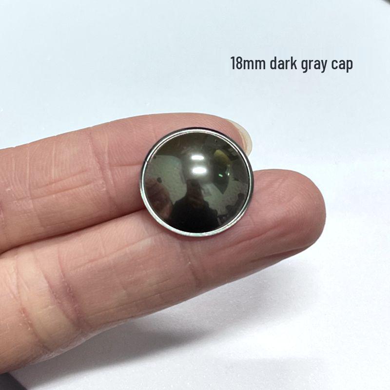 Speaker Dust Cap in Black/Silver, Electroplated/Silver/Matte Finish, 14-20mm Diameter