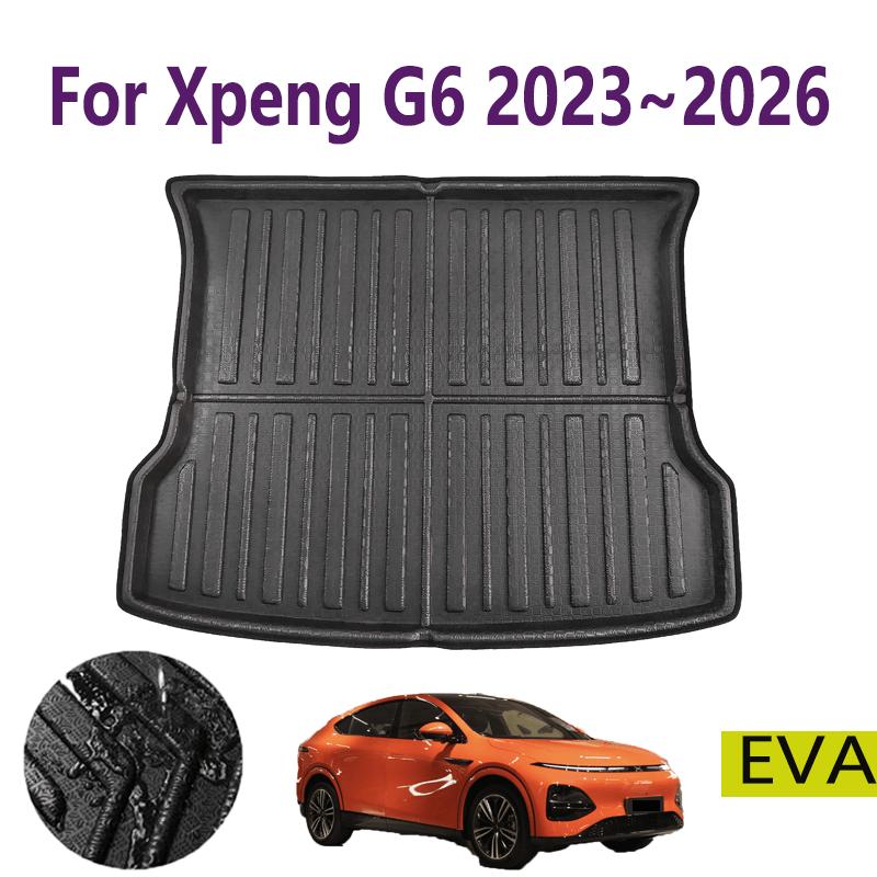 For Xpeng G6 2023-2026 Trunk Mats All Weather Front Rear Cargo Liner Mat Foot Pads Accessories Interior Retrofit Parts