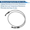UXCELL 120cm Motorcycle Brake Clutch Oil Hose Line  Silver Tone