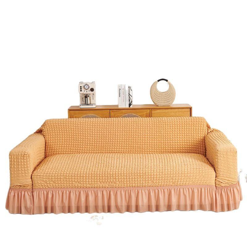 Sofa Cover Seersucker Skirt Model All Purpose Lazy All Inclusive Full Cover Elastic Sofa Cover