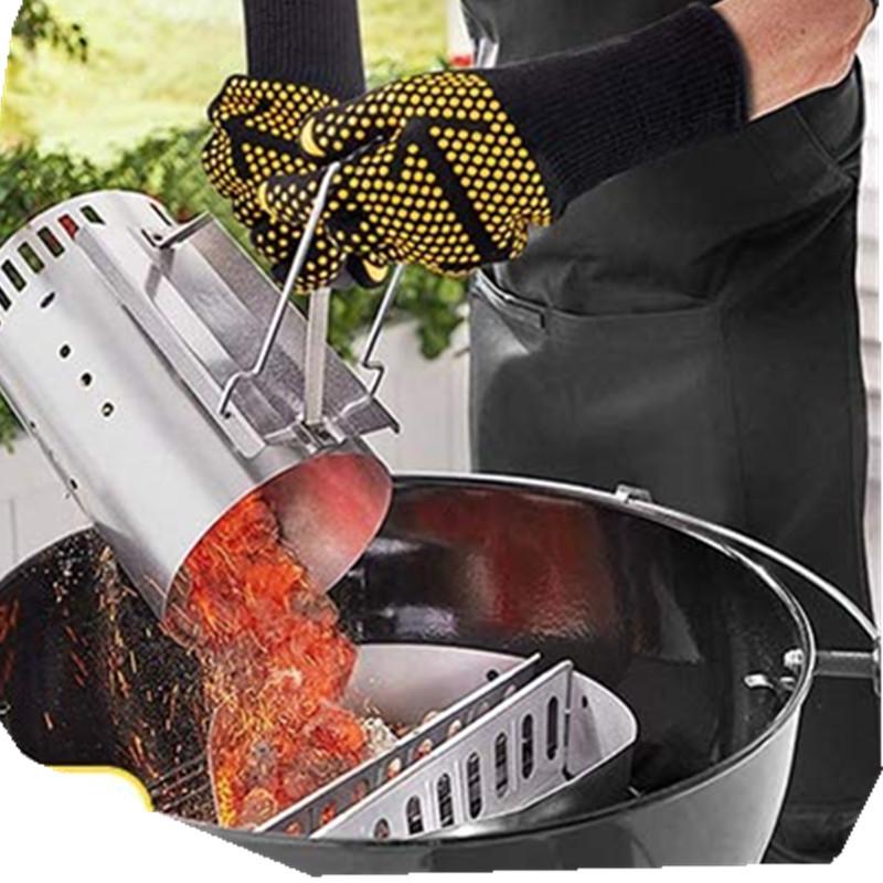 Hitzebeständige Silikon-Ofenhandschuhe, Lebensmittelqualität, 800°F (ca. 425°C) Isolierung, Verbrühschutz-Backhandschuhe