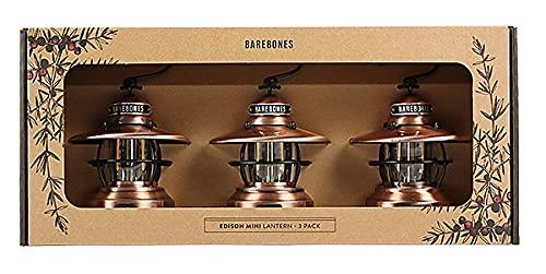 Barebones Living Mini Edison Lantern Copper, Set of 3 (LIV-278) [Parallel Import]