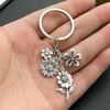 1pc New Fashion Sunflower Keychain, Alloy Metal Key Ring, Jewelry Gift For Friends