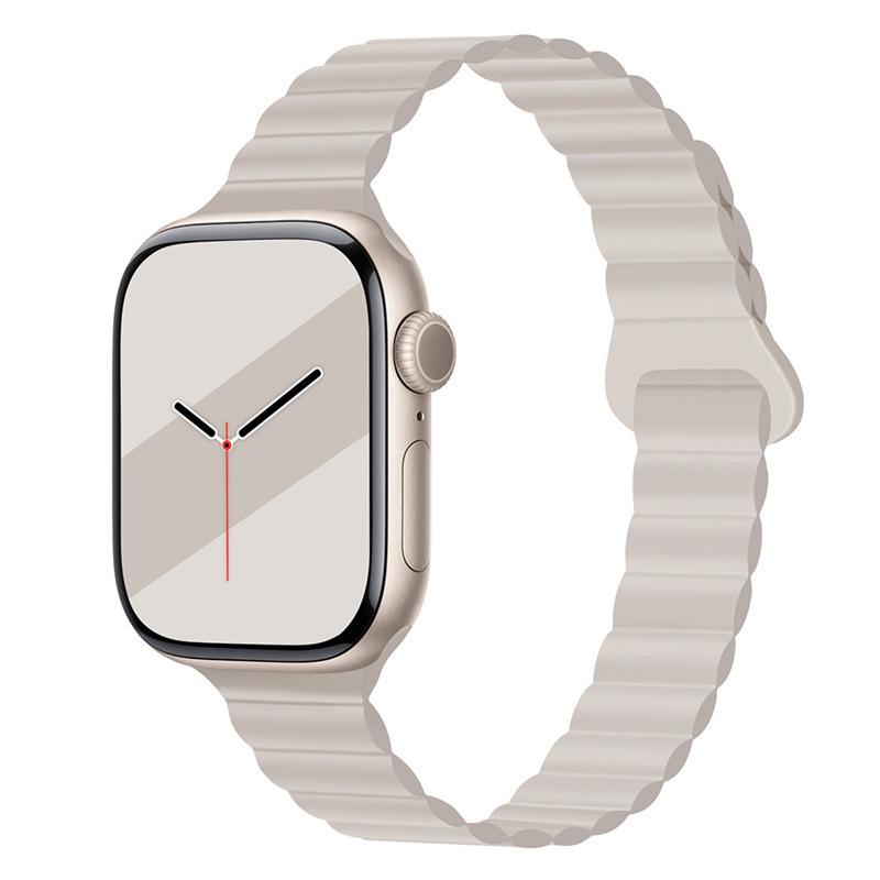Suitable For Apple Watch Applewatch10 Compact Silicone Magnetic Strap Iwatch9876 Generation Se Fine