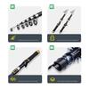 Portable Telescopic Fishing Rod 34cm Storage Ultra Short Mini Fishing Pole 1.6m-2.1m Length Thin Fishing Hand Pole Stream Lake