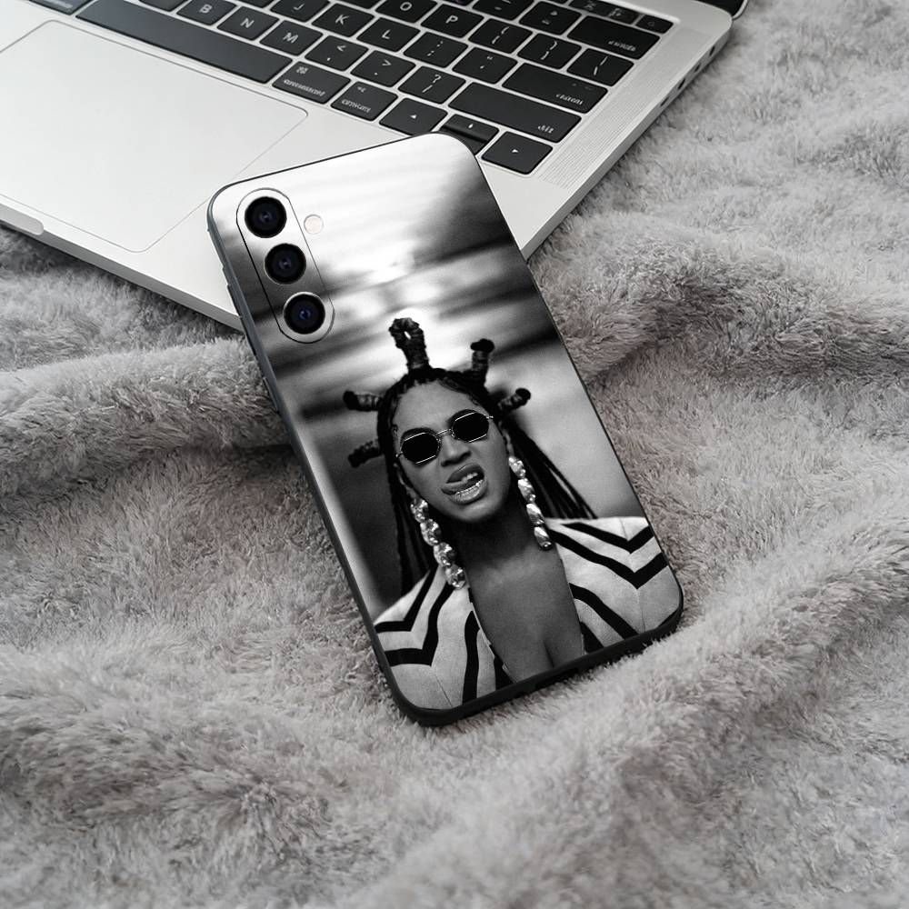 Music legend-B-Beyoncé Phone Case For Samsung Galaxy A73,A71 A72,A70,A53,A52,A51,Soft Silicone Black Cover