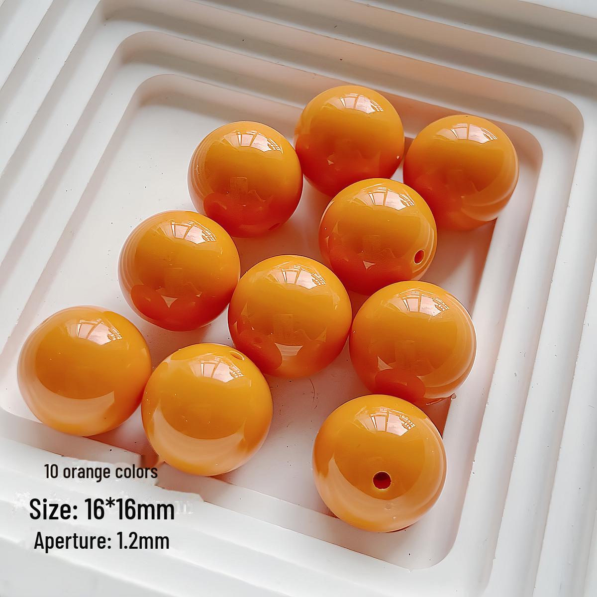 

Цветные 16 мм круглые смоляные бусины - Прямое отверстие DIY браслет, ожерелье, телефонная цепочка Материал