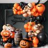 138-piece Halloween Balloon Arch Set In Black and Orange Suitable for Halloween Parties Birthday Themes and Other Events