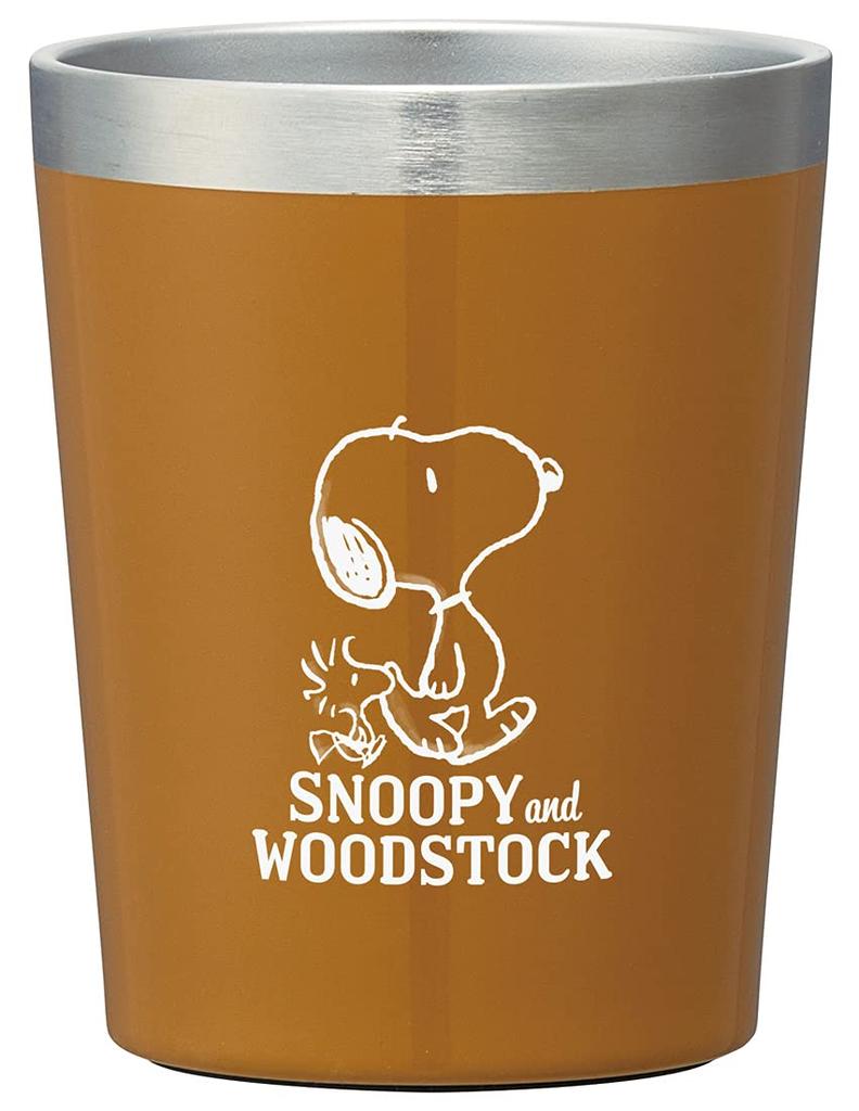 Skater Stainless Steel Vacuum Insulated Perfect for Hot or Cold Convenience Store Snoopy Design STCV1-A Tumbler, 240ml, Coffee, Small,