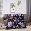 Super Soft BlanketChild Airplane Travel Coralines Throw Blanket Horror Flannel Bedspread For Living Room Comfortable Sofa Cover