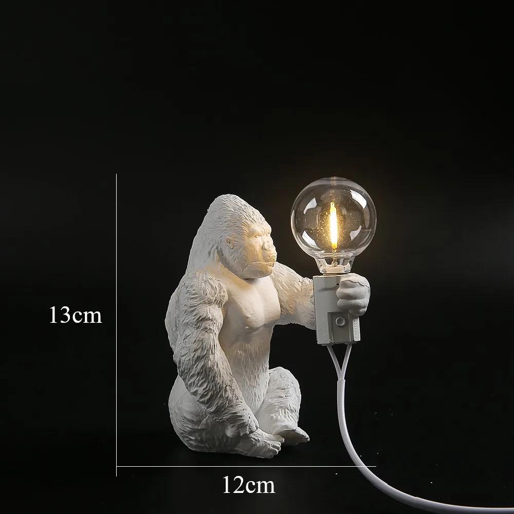 Gorilla Animal Table Lamp Indoor Resin Decoration Small Night Lamp Creative Crafts Gorilla Table Decor Lamp