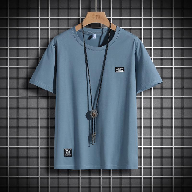 

9XL футболка из чистого хлопка мужская свободная с большим круглым вырезом и однотонным спортивным низом с коротким рукавом XXXXL