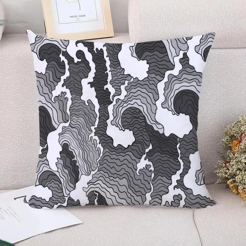 

Декоративная наволочка «Большая волна» x Декоративные наволочки Декоративная наволочка на подушку для спальни Украшение Подушка для кровати для гостиной Короткий плюш 66x66cm красный